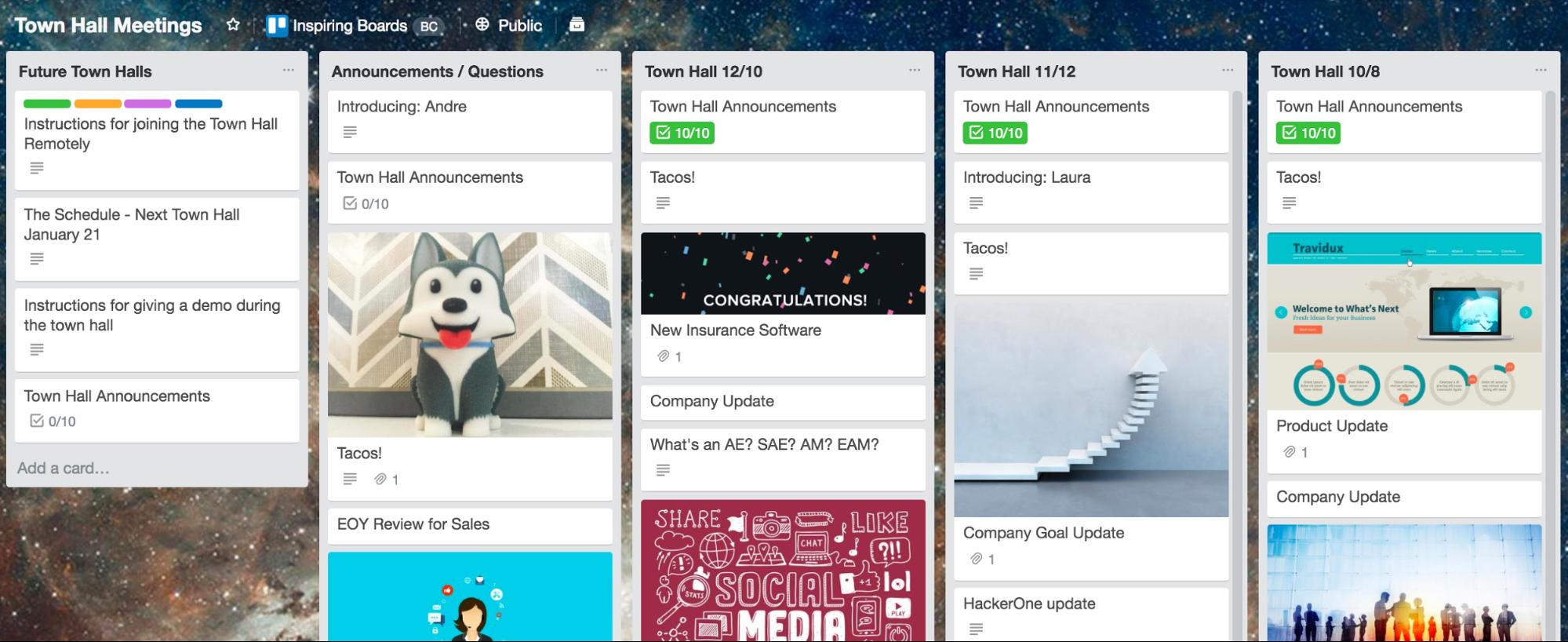 ceate huntr with trello